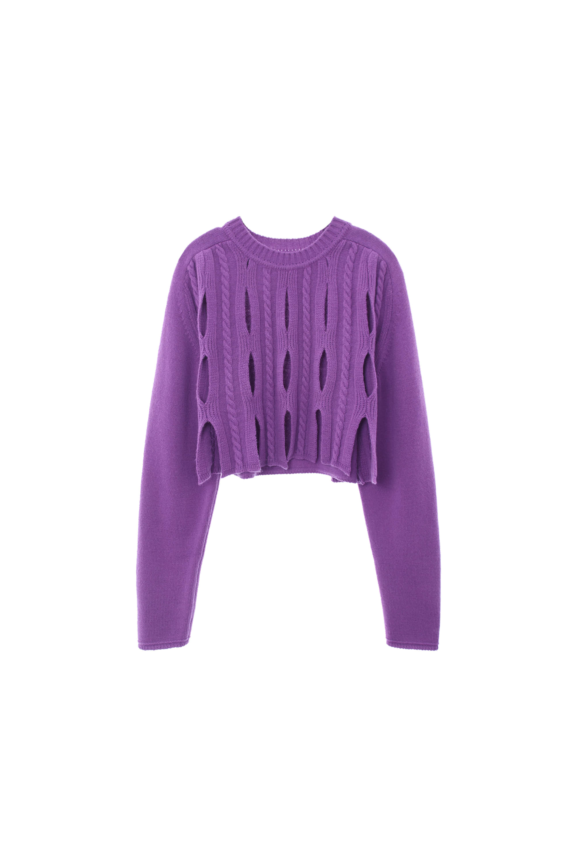WILLY PEBBLE KNIT TOP_PURPLE