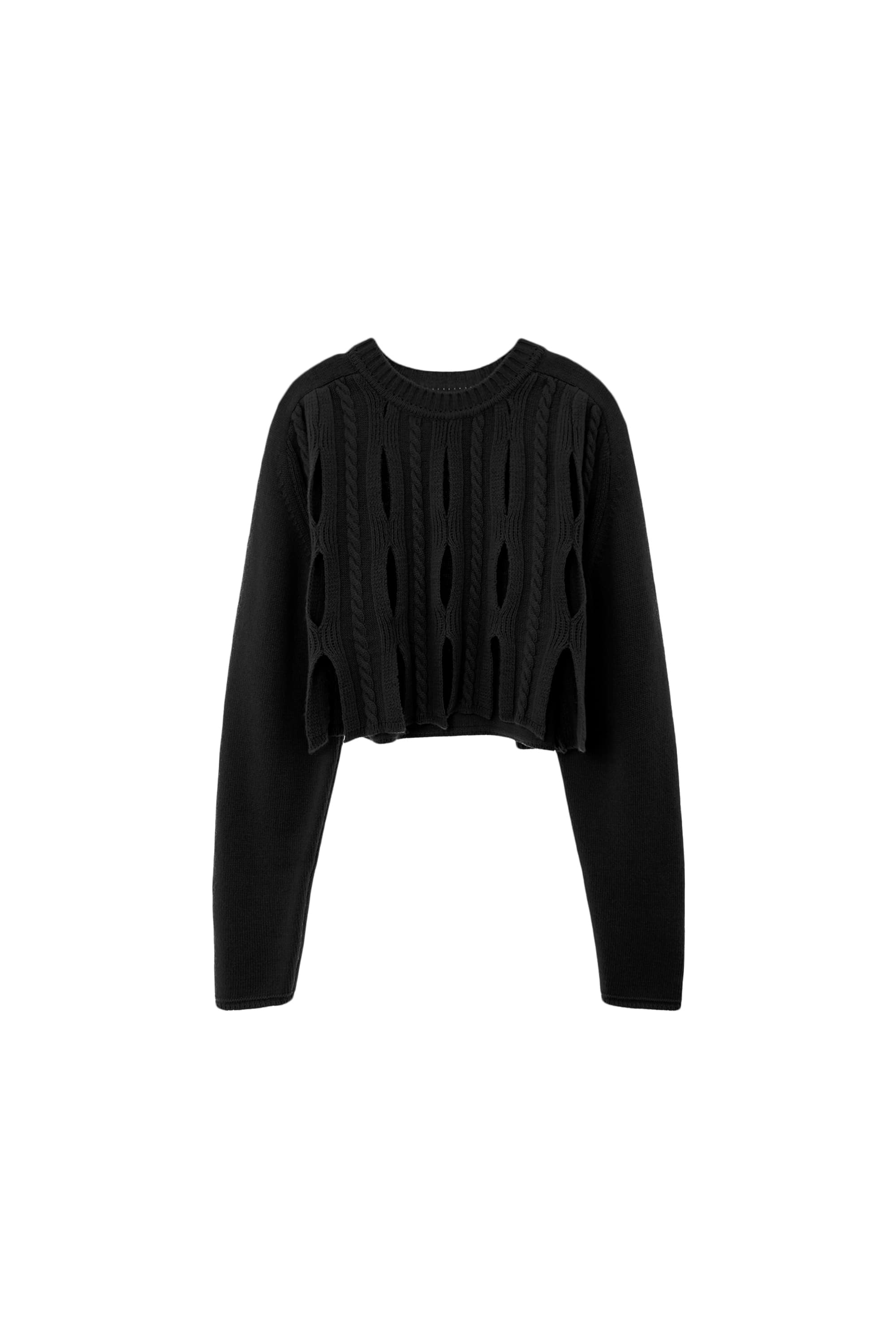 WILLY PEBBLE KNIT TOP_BLACK
